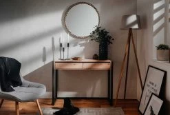 Sidetable Damon 100cm 2 Lades - Eik/antraciet -Songmics Winkel Denver 44 Halbambiente 2 555d