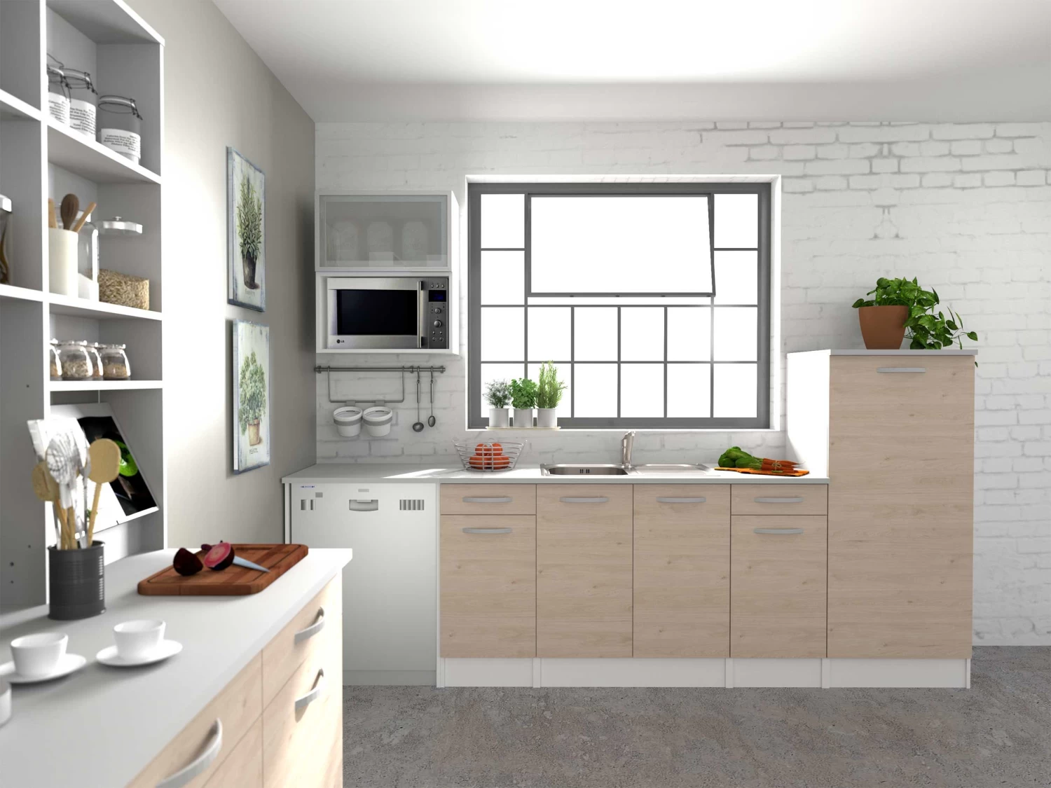 Bovenkast Eko 60 Cm - Eik 4 Bovenkast Eko 60 Cm - Eik - Afbeelding 2