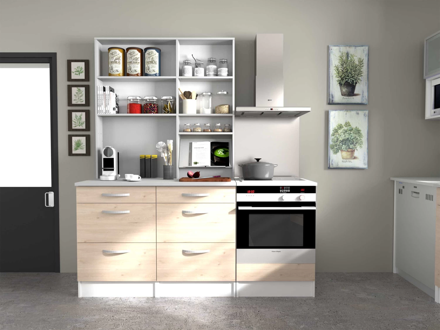 Bovenkast Eko 60 Cm - Eik 5 Bovenkast Eko 60 Cm - Eik - Afbeelding 3