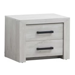 Nachtkastje Elvira 2 Lades - Witte Eik 13 Nachtkastje Elvira 2 Lades - Witte Eik -Songmics Winkel ELVIS NIGHT TABLE 1b12