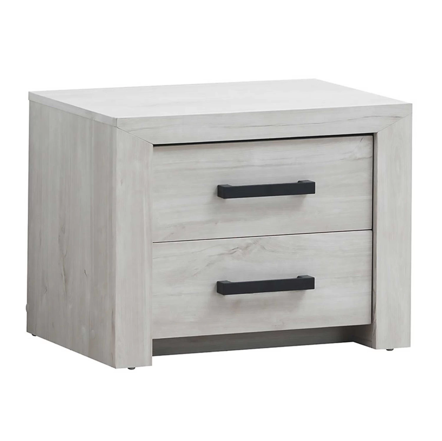 Nachtkastje Elvira 2 Lades - Witte Eik 8 Nachtkastje Elvira 2 Lades - Witte Eik - Afbeelding 6