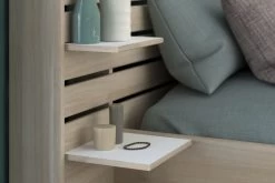 Tweepersoonsbed Tokio 140x190cm-eikdecor/wit -Songmics Winkel ESCALE 3580 L140 DET1 519c