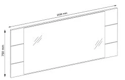 Spiegel Elba -Songmics Winkel Elba spiegel miroir lijntekening 7352