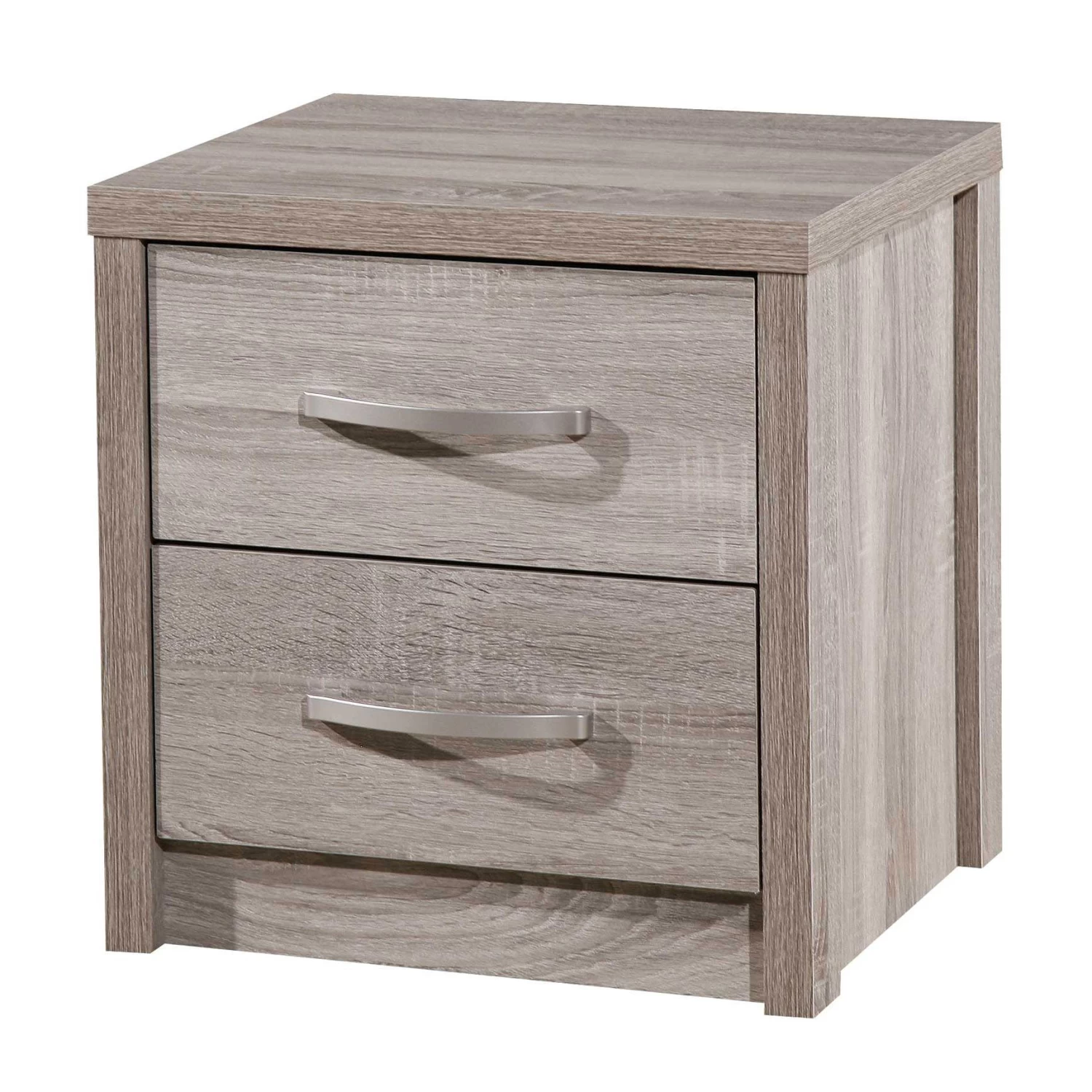 Nachtkastje Noémie Met Twee Laden - Sonoma Eik 3 Nachtkastje Noémie Met Twee Laden - Sonoma Eik