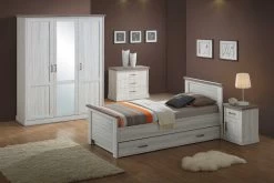 Bed Emily 90x200 Cm - Eik Lichtgrijs -Songmics Winkel Ella 3d kamer 93b0