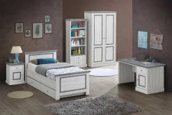 Bed Hannelore - Eik Met Betonlook Afwerking -Songmics Winkel Emma 2d kamer HD 0667