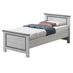 Bed Hannelore - Eik Met Betonlook Afwerking -Songmics Winkel Emma bed 90 HD dc6f