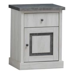 Nachtkastje Hannelore 1 Deur & 1 Lade - Eik/beton