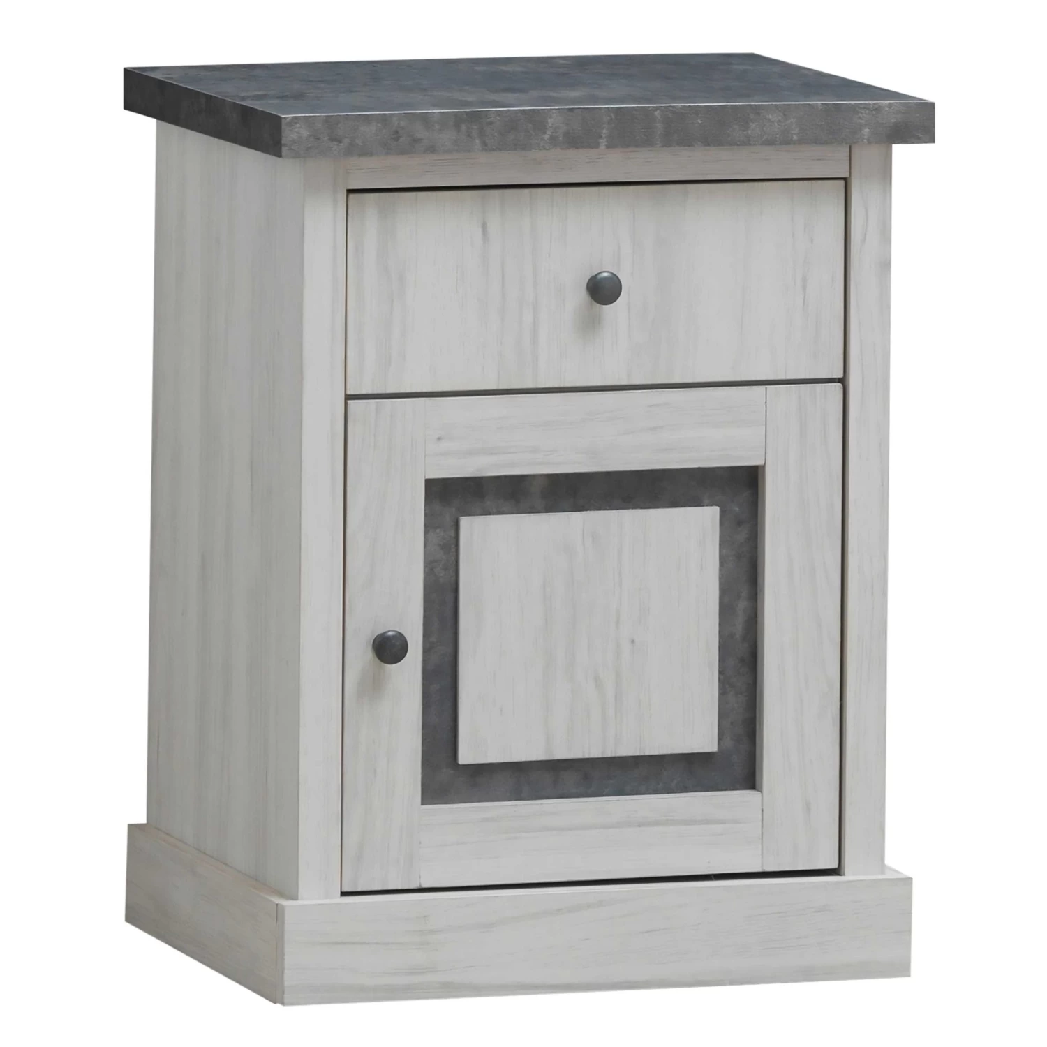 Nachtkastje Hannelore 1 Deur & 1 Lade - Eik/beton 3 Nachtkastje Hannelore 1 Deur & 1 Lade - Eik/beton