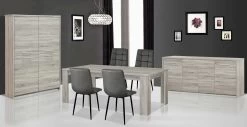 Dressoir Loft 210cm 4 Deuren 1 Lade - Eik -Songmics Winkel Enzo dining met bar 5097