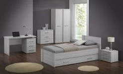 Bed Maud 90x200 Cm - Lichtgrijze Eik -Songmics Winkel Erika SK 2d HR d27d