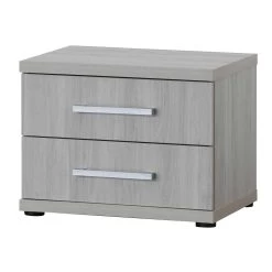 Nachtkastje Maud Met Twee Lades - Grijze Eik