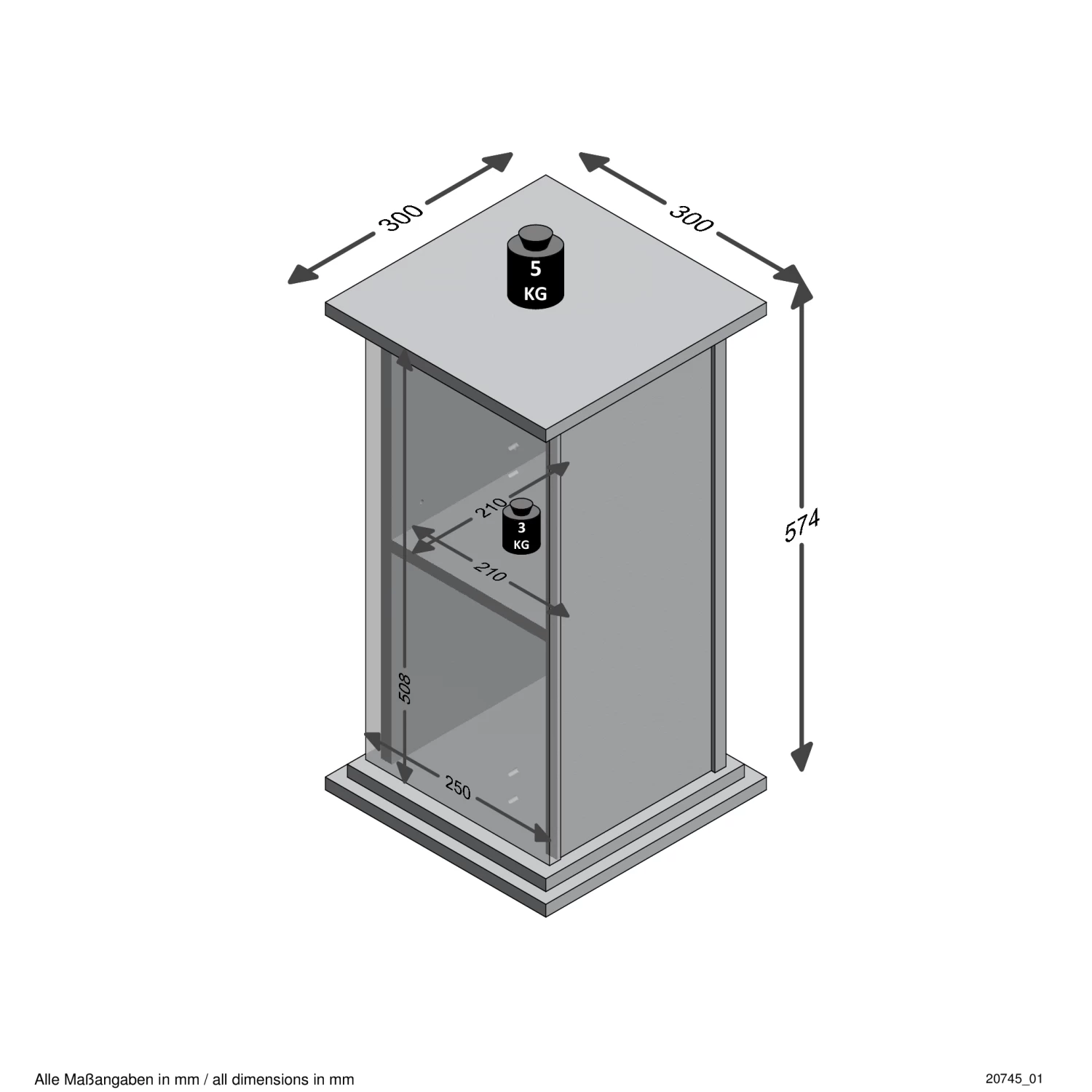 FMD Sokkel Essex Klein - Wit 10 FMD Sokkel Essex Klein - Wit - Afbeelding 8