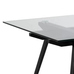 Eettafel Maurane 180x90cm - Zwart -Songmics Winkel F080D411 CECF 47BD 9785 5C29AB7D2332 e0c5