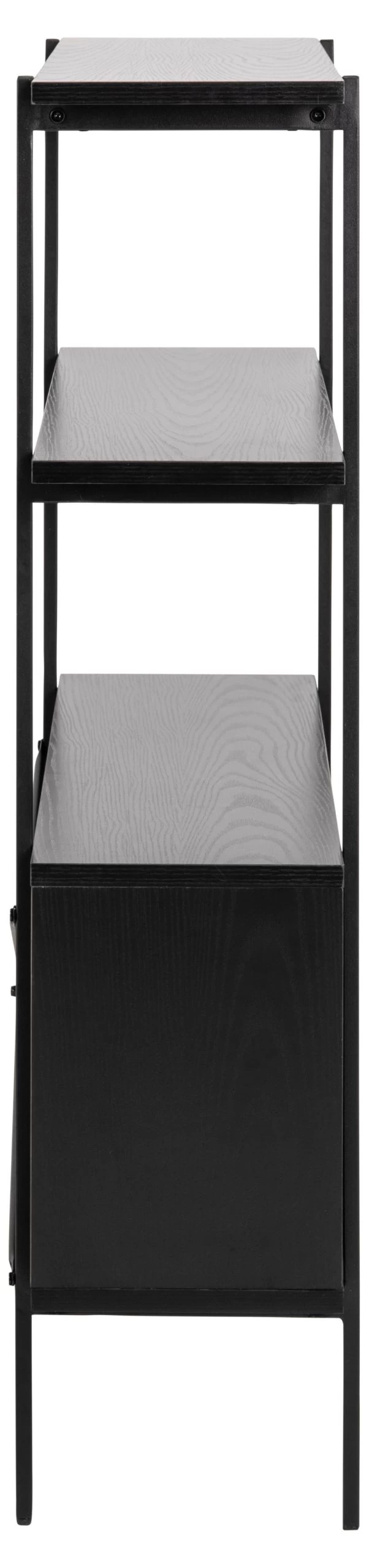 Boekenkast Angus | 94 X 27 X 114 Cm | 2 Schuifdeuren | Zwart 5 Boekenkast Angus | 94 X 27 X 114 Cm | 2 Schuifdeuren | Zwart - Afbeelding 3