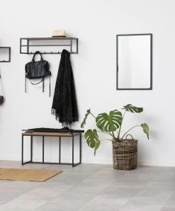 Kapstok Dover 50cm Met Hoedenplank - Zwart/wilde Eik -Songmics Winkel FAEFD496 EE00 4011 8DD2 4BFA1373827E 9456