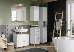 Badkamerspiegel Artis/Tucker Met Verlichting & Legplankje - Wit -Songmics Winkel GW Arvada 84 pe dek a 896b