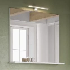 Badkamerspiegel Artis/Tucker Met Verlichting & Legplankje - Wit