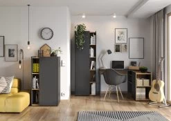 Dossierkast Ings 62 X 115cm - Grafiet/eik -Songmics Winkel GW Austin 549 pe dek b 680d