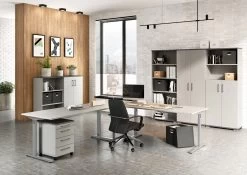 Verbindingsstuk Bureau Presley - Lichtgrijs/zilver -Songmics Winkel GW Profi2 588 pe dek b 5c21