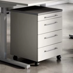 Ladeblok Presley 4 Lades - Lichtgrijs/grafiet