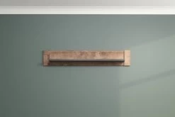 Wandplank Georgia | 135 X 20 X 24 Cm | Tobacco Brown Oak-decor -Songmics Winkel Georgia WO 1735 483 48 frontal ohne Deko 6216