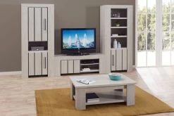 Opbergkast Gilio 86cm, 2 Deuren - Grijze Eik -Songmics Winkel Gilles wand 2 2698