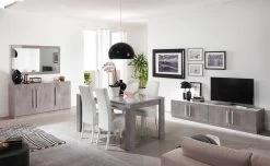 Spiegel Greta 140 Cm - Beton -Songmics Winkel Greta grijs Klein dressoir met lage tv kast b7aa