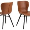 Kunstlederen Stoel Tilda Met Schuine Poten - Cognac/zwart -Songmics Winkel H000019037 1 8ff7