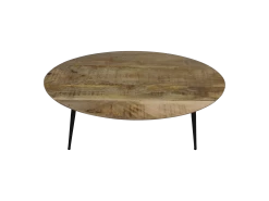 Salontafel Bern 100x60cm Mangohout - Naturel/zwart -Songmics Winkel HSM151 2 495a