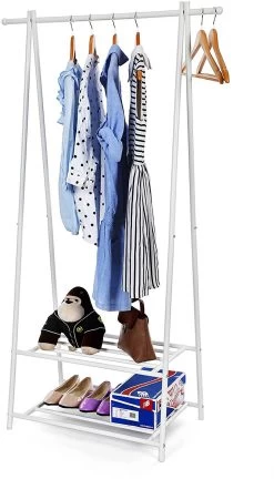 Songmics 2-etages Kapstok, Metalen Frame, Ruimtebesparend, Wit -Songmics Winkel HSR05W 1 ac3e