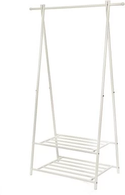 Songmics 2-etages Kapstok, Metalen Frame, Ruimtebesparend, Wit -Songmics Winkel HSR05W 4 c217