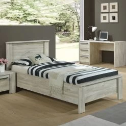 Eenpersoonsbed Angie 90x200cm - Eik Decor