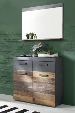 Commode En Spiegel | Indy-reeks | Old Wood-decor -Songmics Winkel Indy GD 1879 921 23 dynamisch D 943a