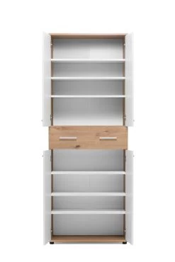 Schoenenkast Jakob 70cm 4 Deuren & 1 Lade - Wit/artisan Eik 20 Schoenenkast Jakob 70cm 4 Deuren & 1 Lade - Wit/artisan Eik -Songmics Winkel Jacky 42 ao frontal offen 2 5795