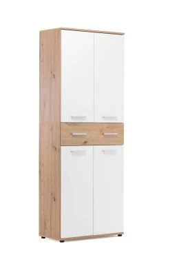 Schoenenkast Jakob 70cm 4 Deuren & 1 Lade - Wit/artisan Eik 26 Schoenenkast Jakob 70cm 4 Deuren & 1 Lade - Wit/artisan Eik -Songmics Winkel Jacky 42 ao perspektive geschlossen 1d62