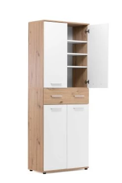 Schoenenkast Jakob 70cm 4 Deuren & 1 Lade - Wit/artisan Eik 24 Schoenenkast Jakob 70cm 4 Deuren & 1 Lade - Wit/artisan Eik -Songmics Winkel Jacky 42 ao perspektive offen 1 885d