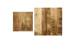 Set Van 2 Sokkels Romie - Mangohout/ijzer -Songmics Winkel KE 931 15 1024