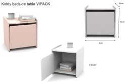 Kiddy Nachttafel Met Opbergruimte - Roze -Songmics Winkel KINA1213 03 c195