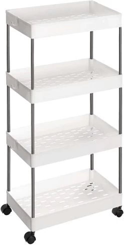 Songmics 4-tier Rolkar: Superopbergruimte Voor Keukens En Badkamers -Songmics Winkel KSC10WT 6 d632