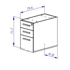 Ladeblok Sonna - Antraciet/hout -Songmics Winkel Knipsel 3b9a