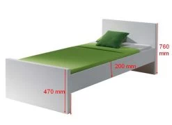 Kinderbed Lara 90x200 Cm - Wit -Songmics Winkel LABE9014 e003