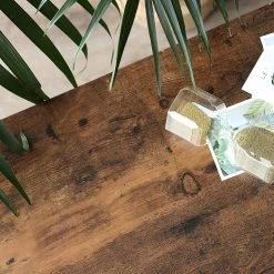 Schoenenbank Brad 2 Legplanken - Rustiek Bruin/zwart -Songmics Winkel LBS74X 4 5a04