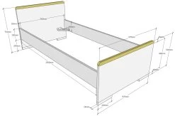 Bed London 90x200 - Antraciet -Songmics Winkel LDBE90 2 5633