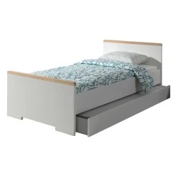 Bed London 90x200cm Met Bedlade - Wit -Songmics Winkel LDCO1614 01 747e