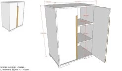 Hoogslaper London 90x200 Met Kast En Bureau - Antraciet -Songmics Winkel LDCO1880 10 84bd