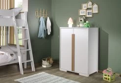 Hoogslaper London 90x200 Met Kast, Bureau En Ladeblok - Wit -Songmics Winkel LDCO1914 09 b62c