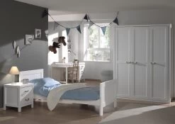 Nachtkastje Lewis Met Twee Lades - Wit -Songmics Winkel LECO24 6bae