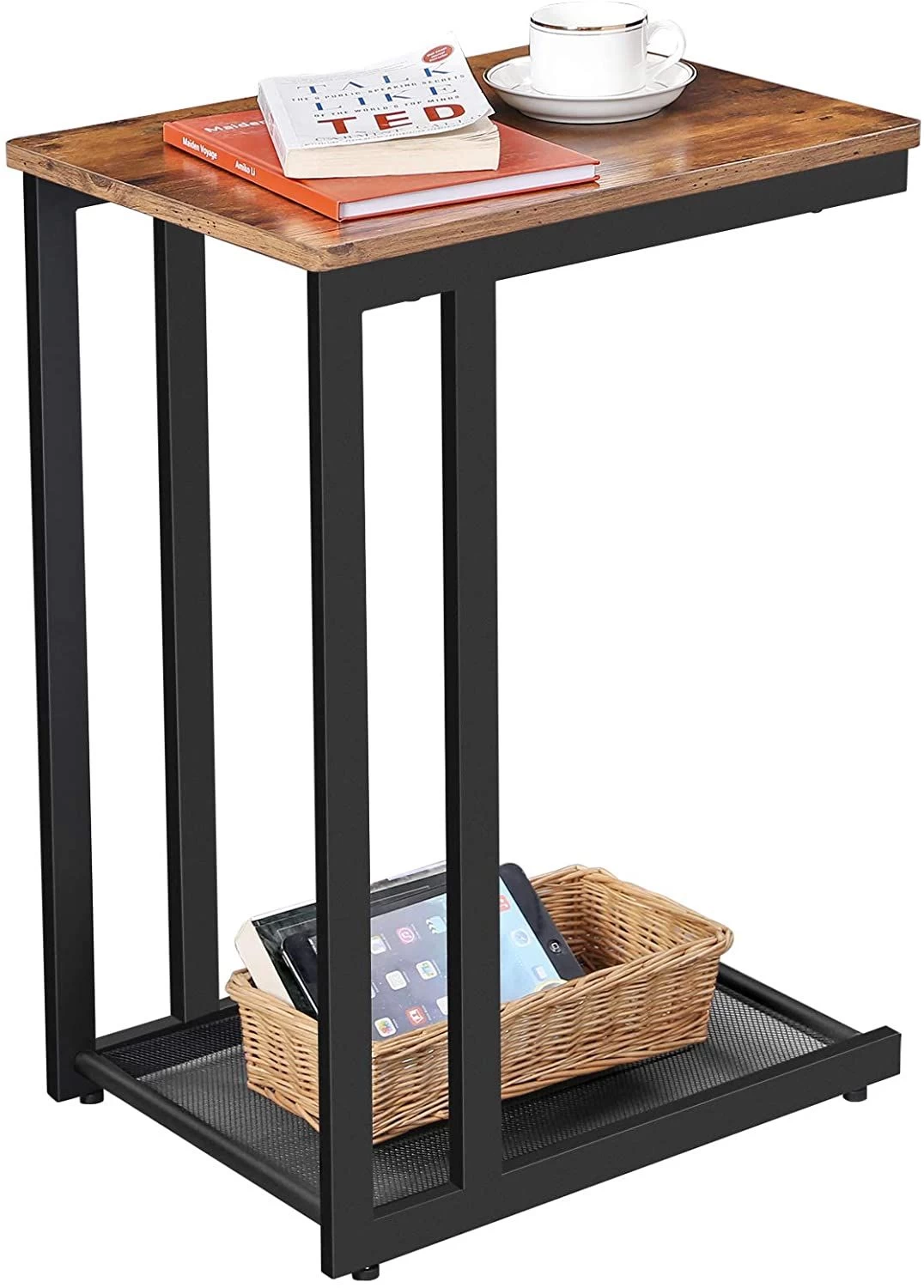 Laptoptafeltje Brad 48x35 1 Legplank - Bruin Rustiek/zwart 10 Laptoptafeltje Brad 48x35 1 Legplank - Bruin Rustiek/zwart - Afbeelding 8