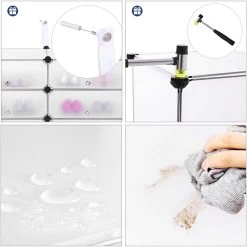 Songmics 10 Gleuf Modulaire DIY Plastic Shoe Rack, In Elkaar Grijpende Witte Opslag Plank Eenheid -Songmics Winkel LPC10W 7 392b